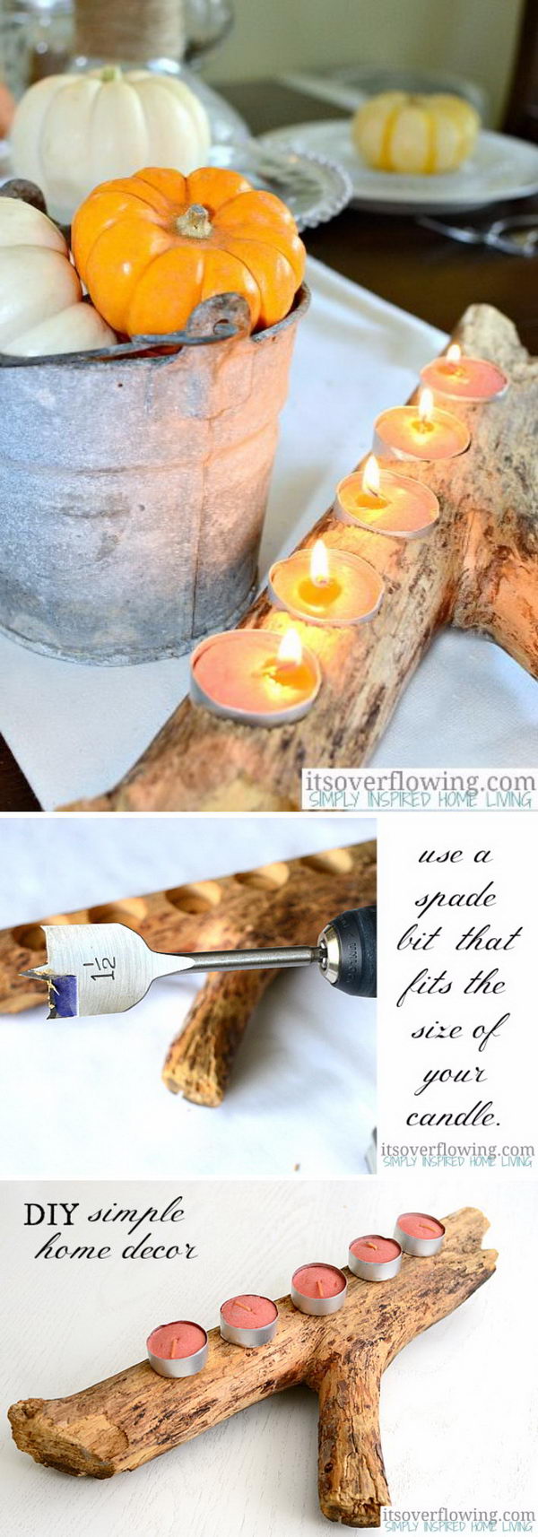 Simple DIY candle holder. 