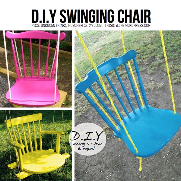 Turn the old chair into a fun rocking chair 