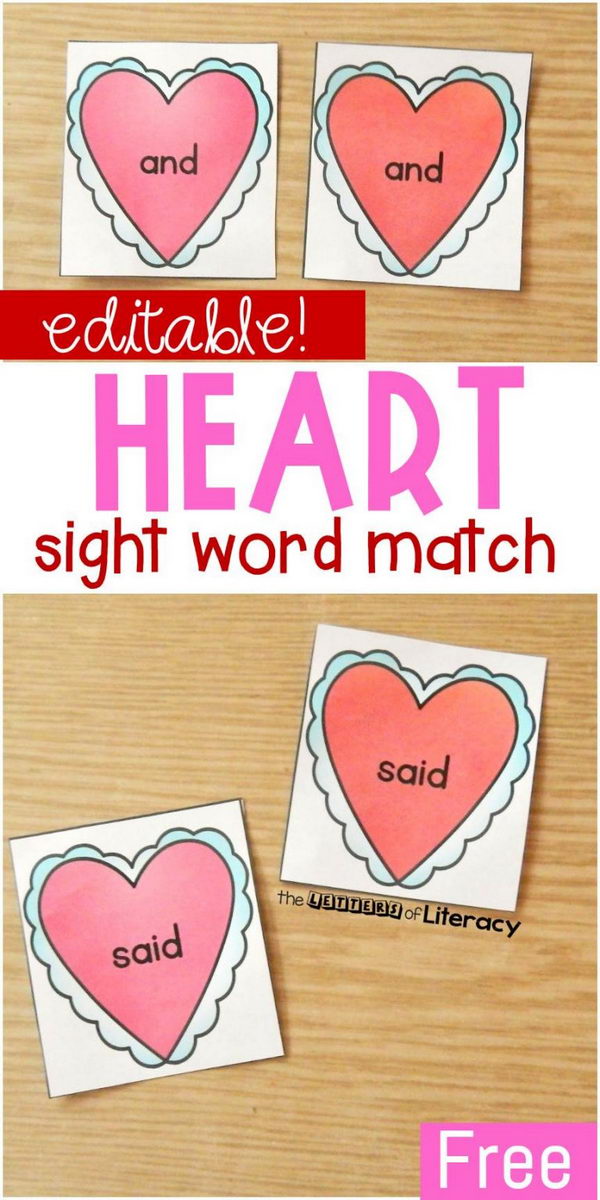 Heart match valentine sight pun. 