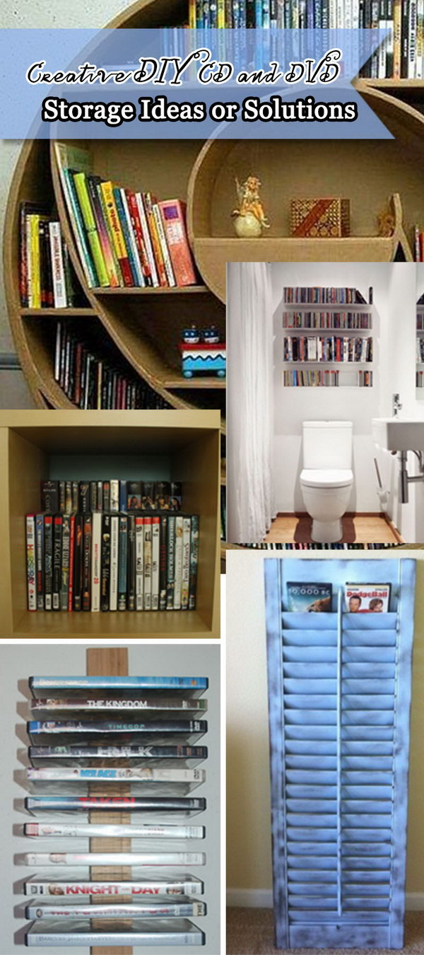Creative DIY CD and DVD storage ideas or solutions!