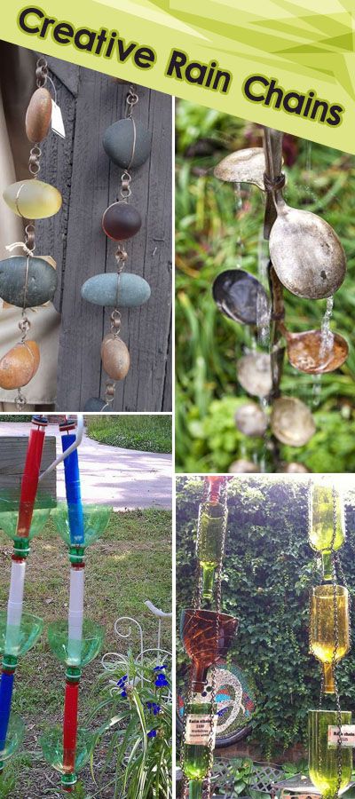 These creative rain chains give your garden and garden a creative touch! 
