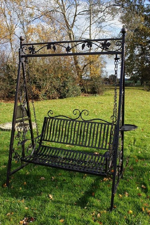Antique Cream “Briar Rose” Garden Swing Seat | Garden seating .
