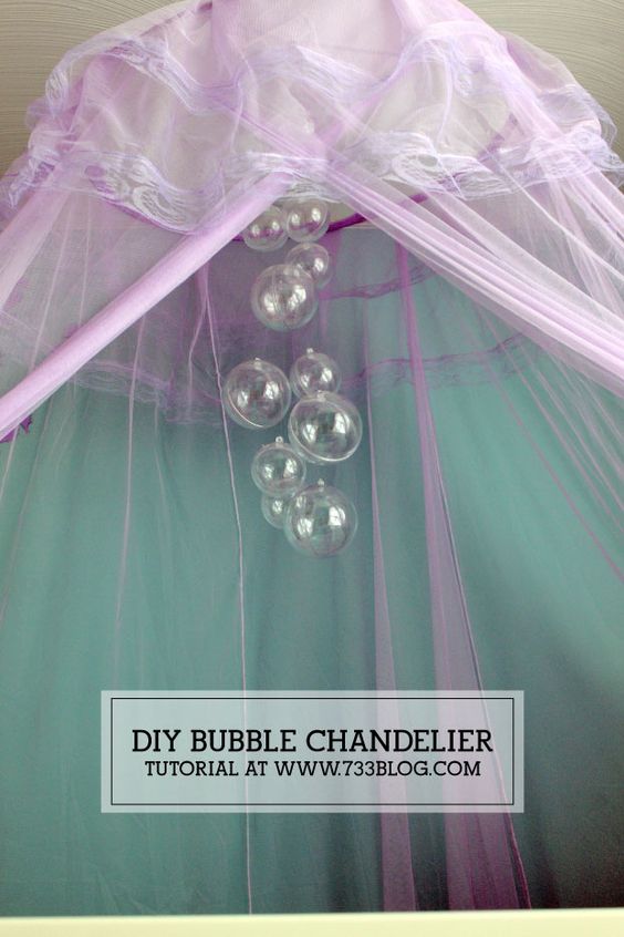 DIY bubble chandelier. 