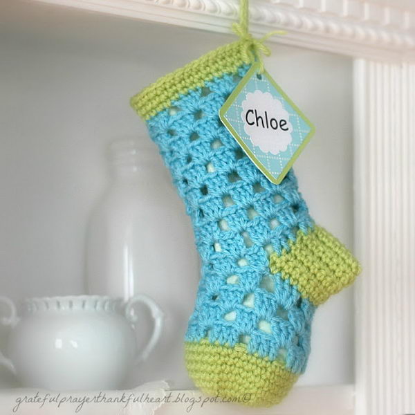 Free pattern crochet stocking. 