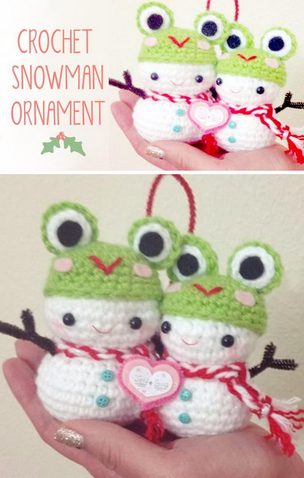 Christmas crochet snowman amigurumi video tutorial. 