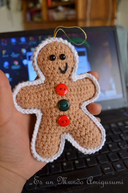 Crochet Gingerbread Man Free Pattern. 