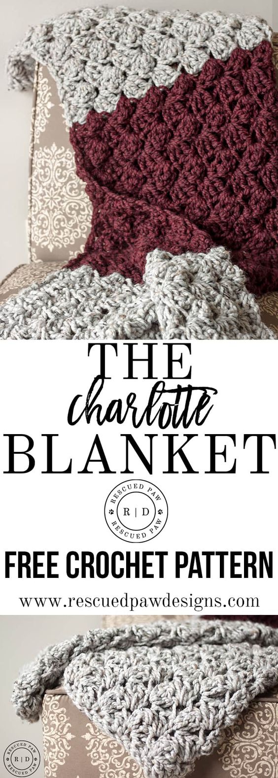 Charlotte Free Crochet Blanket Pattern. 
