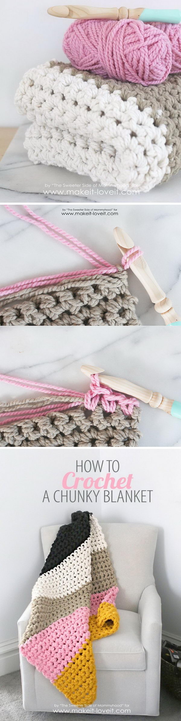 Chunky Crochet Blanket. 