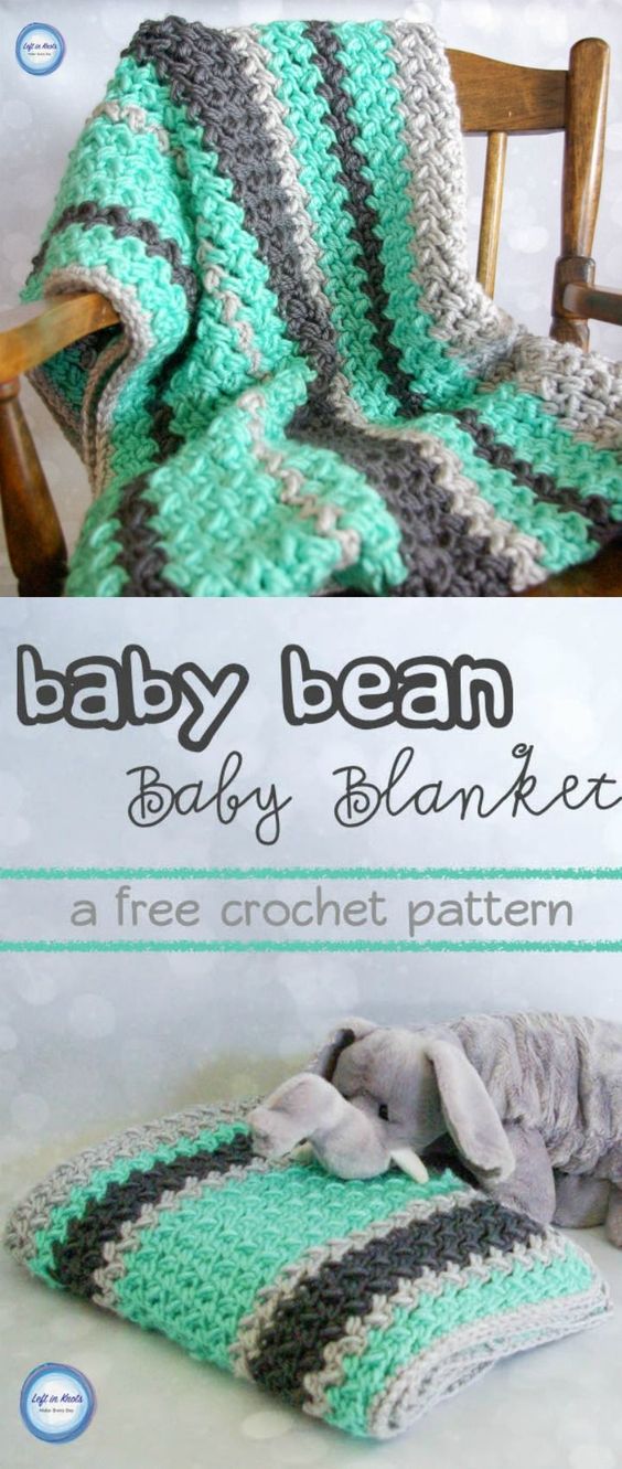 Baby Bean Baby Blanket Free Pattern. 