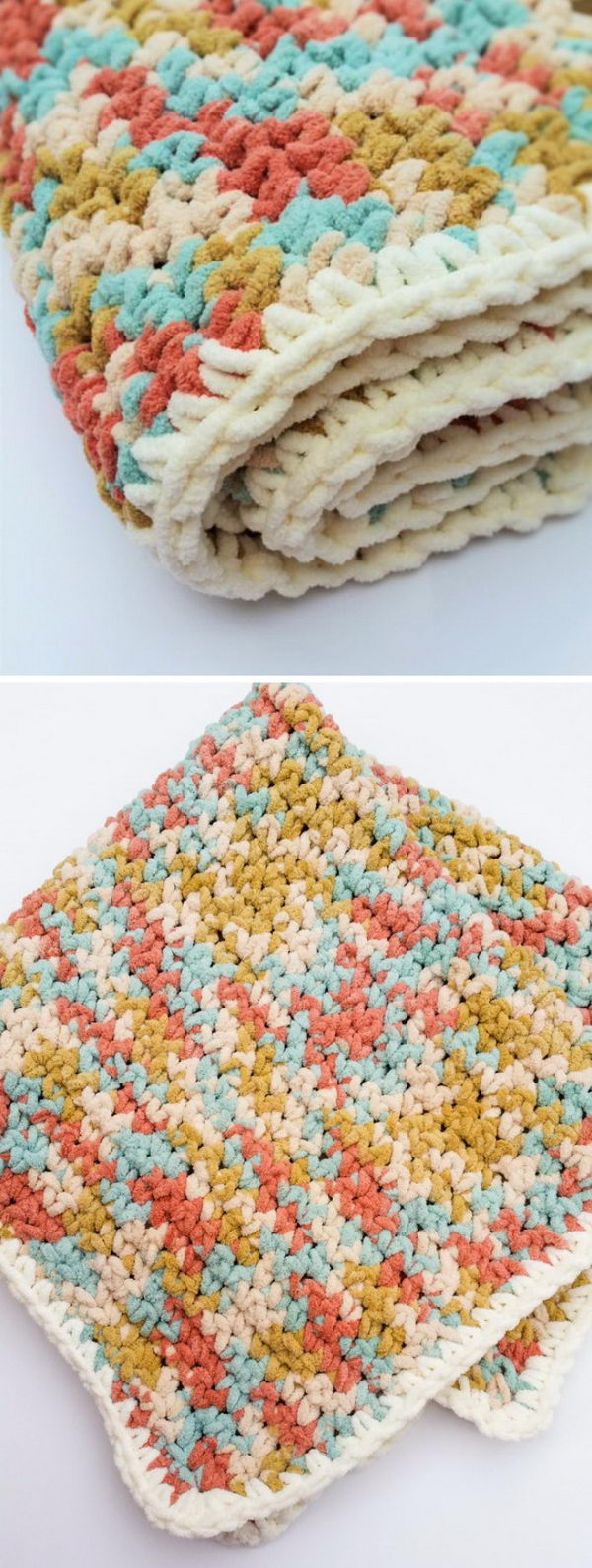 Easy Crochet Baby Blanket Free Pattern. 