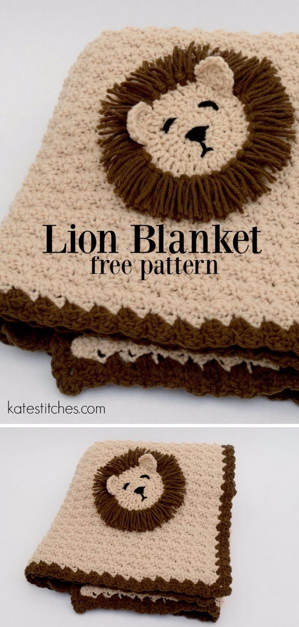 Lion-free crochet blanket. 