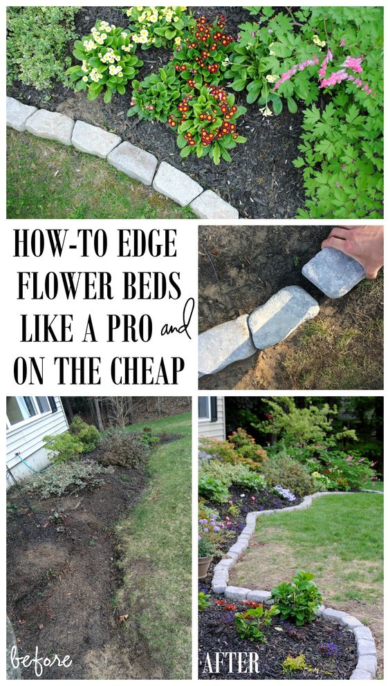 Add edges to flower beds. 