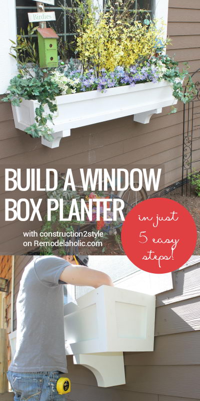 Enhance the exterior with DIY Window Box Planter. 