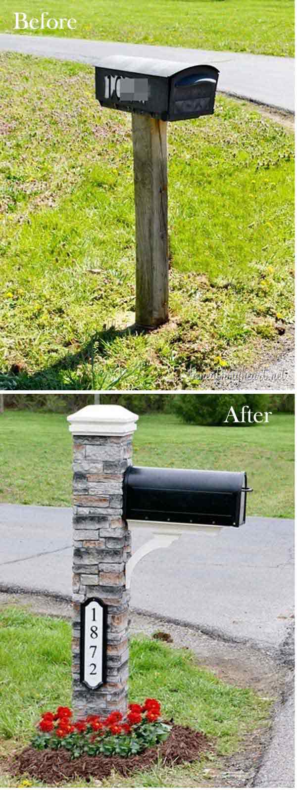 Give a great first impression with this DIY brick mailbox. 