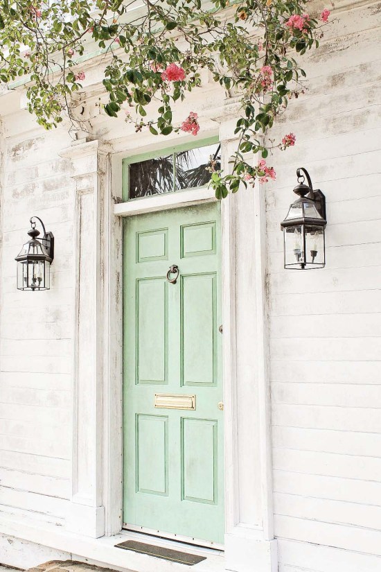 Add a fun splash of color to your front door. 