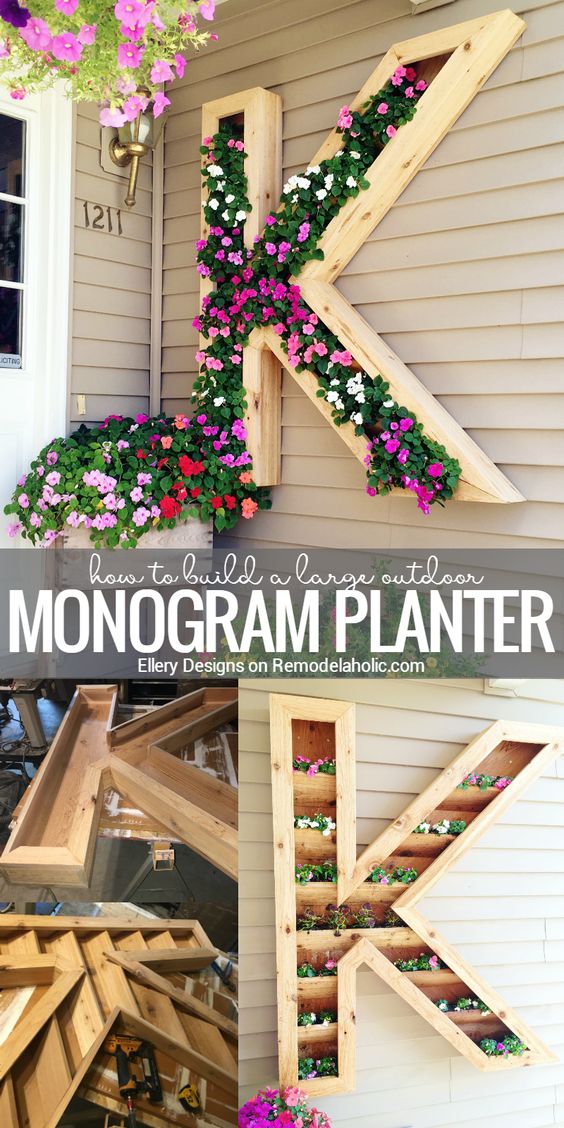 Add some charm with this DIY monogram planter. 