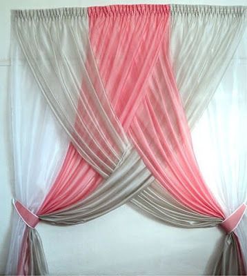 Stylish curtain for the girl's bedroom. 