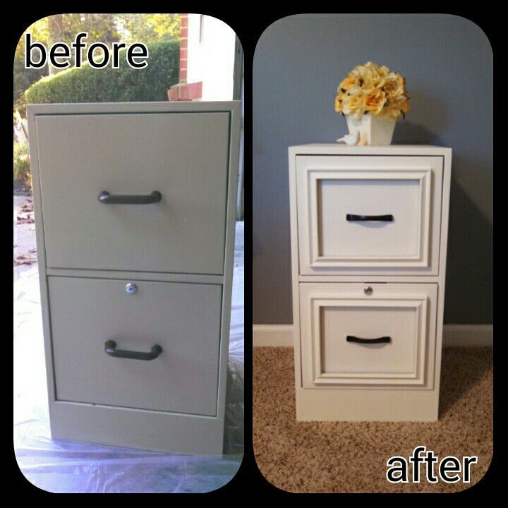 DIY expensive looking bedside table from a filing cabinet. 