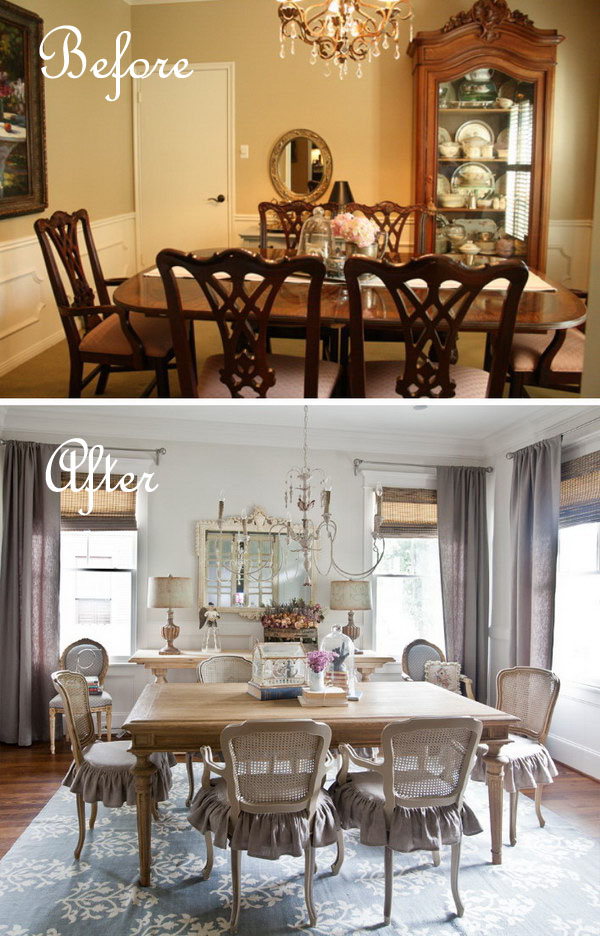 Budget Dining Room Makeover: How To Get A Soft Look. 