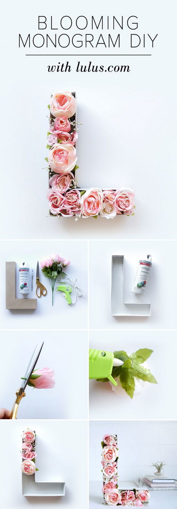DIY flowering monogram 