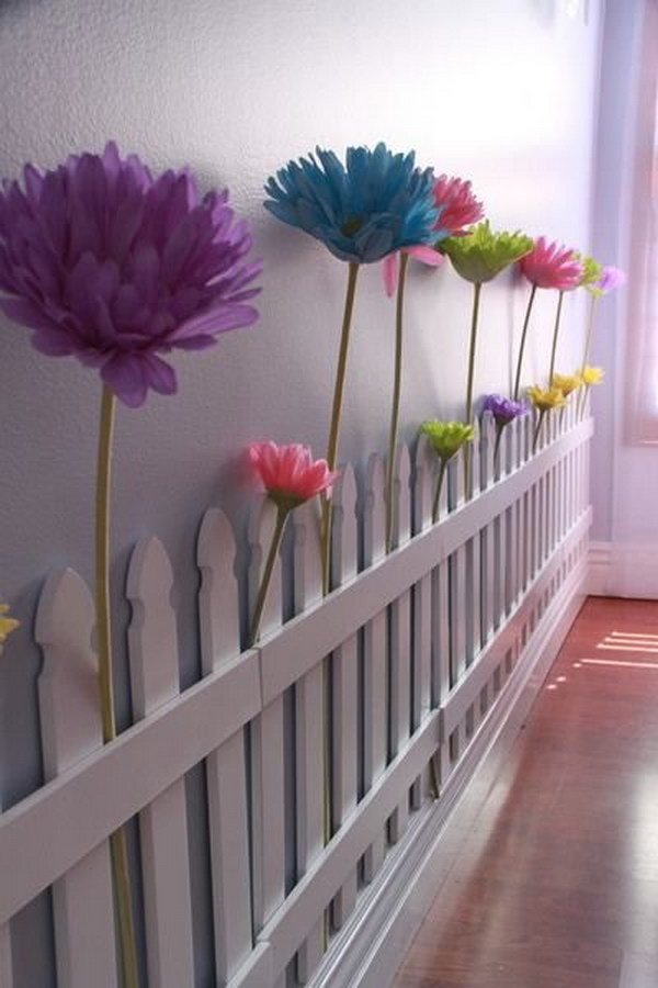 Beautiful indoor flower fence 