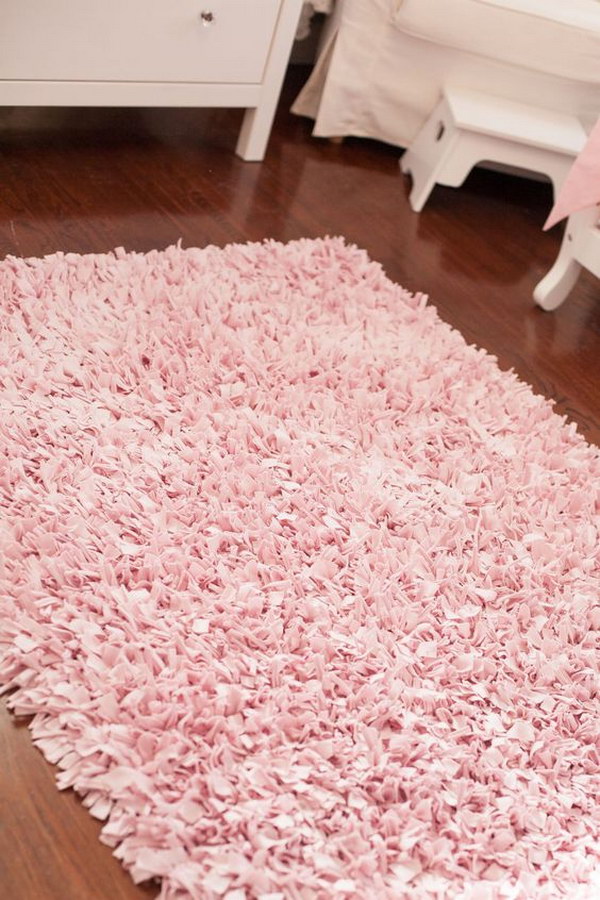 Adorable shag rag rug 