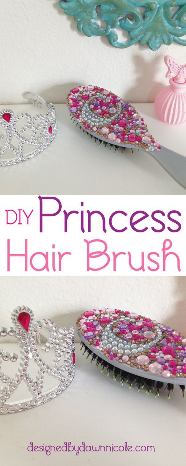 DIY princess hair brush. 