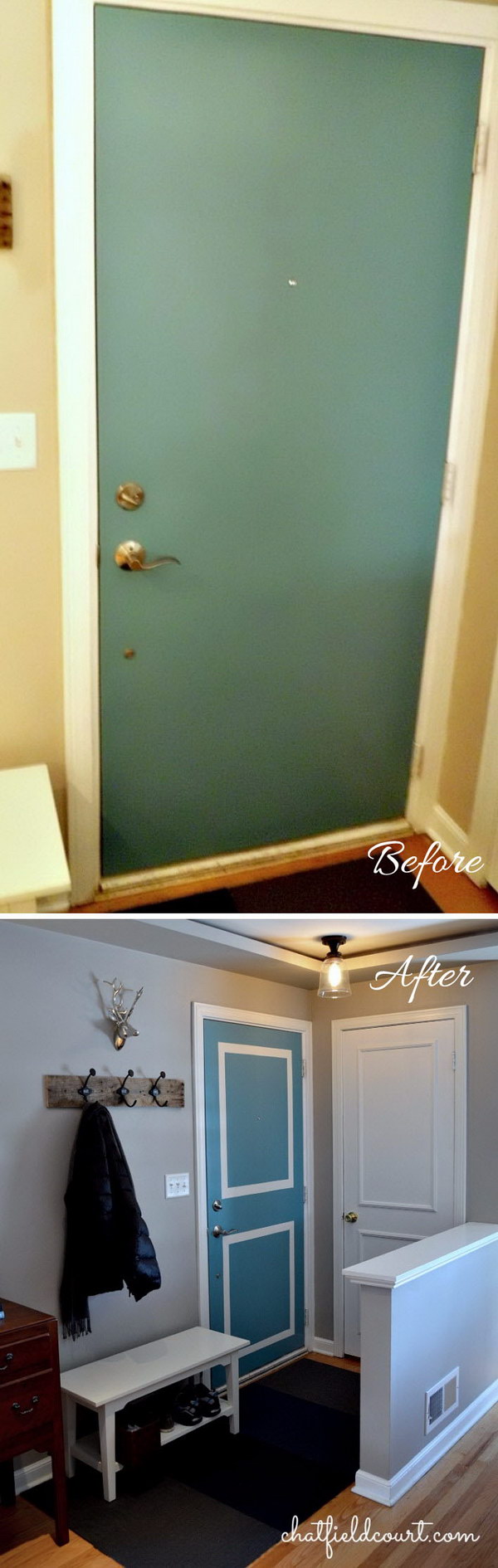 Brighten the entrance with painting. 