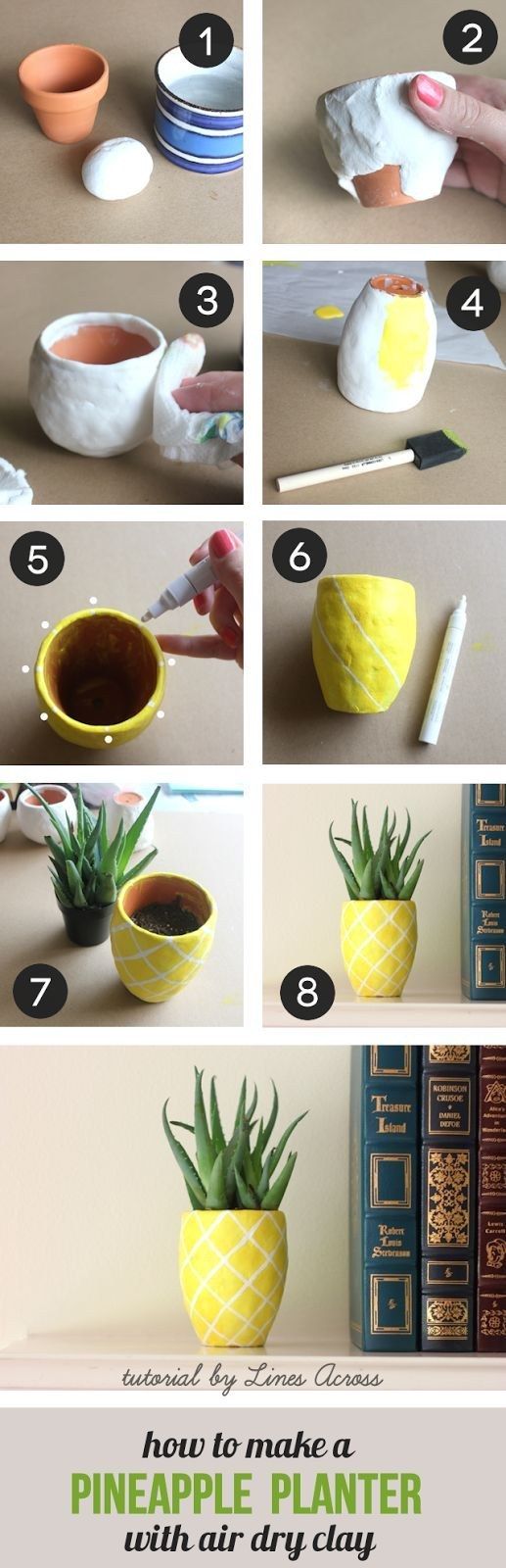 DIY cute juicy pineapple planters  
