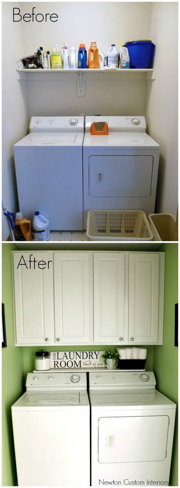 Uncover small laundry room. 