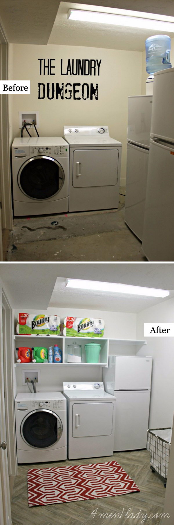 Fast and inexpensive renovation of the laundry room. 