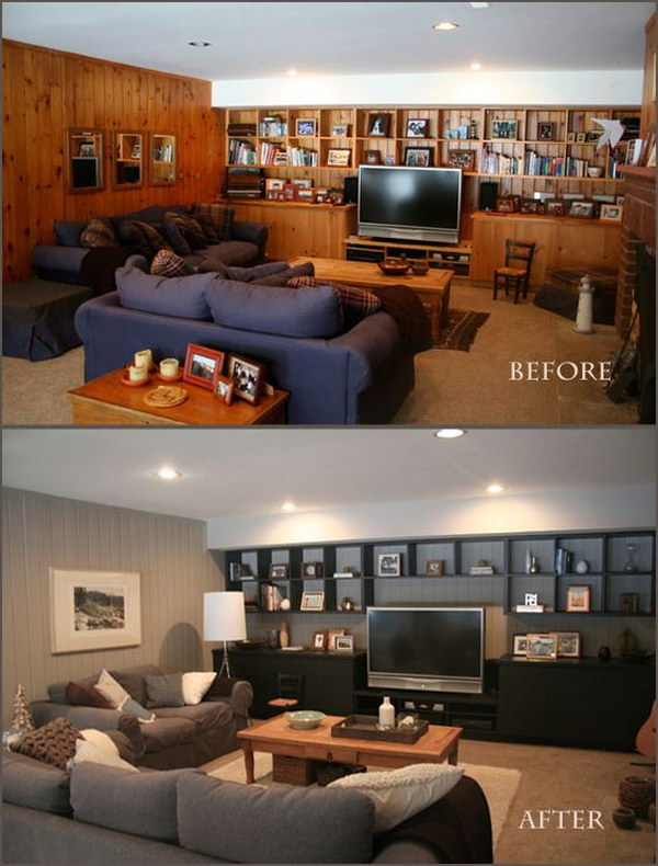 80s Living Room Makeover: color palette transformation. 