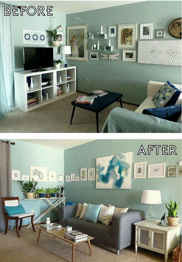 A quick and easy renovation of the living room. 