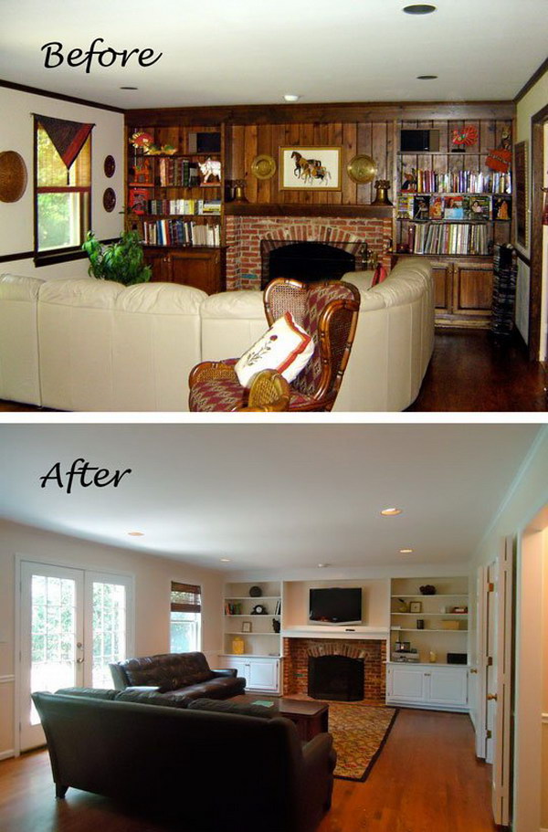 Chic and quiet living room makeover. 