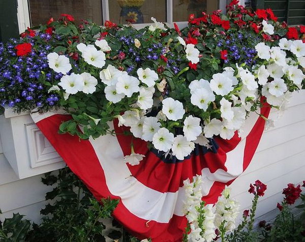 Window box decoration for July 4th. 