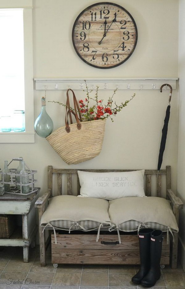 Shabby chic decor with an unexpected twist. 