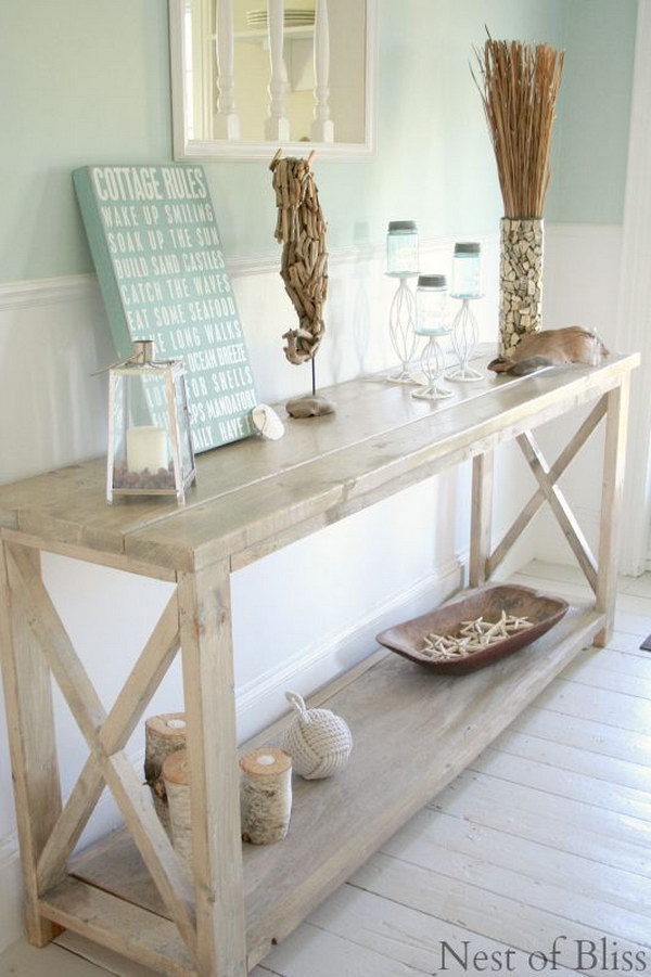 Weathered wood for rustic beauty. 