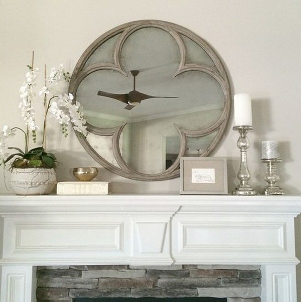 Flower mirror for living room decoration. 