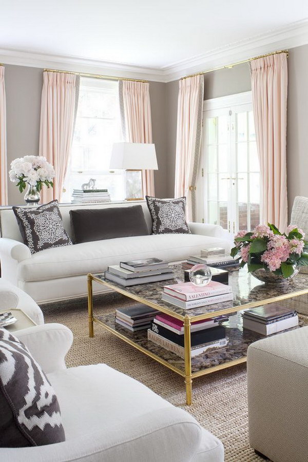 Elegant gray living room. 
