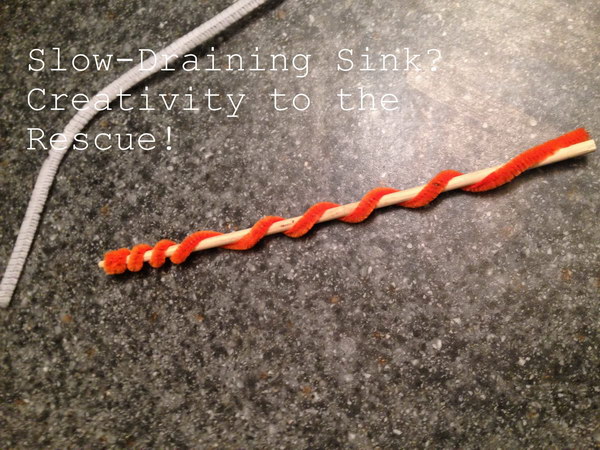 Wrap a pipe cleaner around a chopstick and create a simple homemade drain cleaning tool. 
