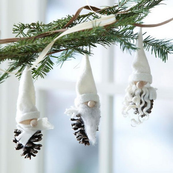 Fir cone gnome ornaments. 