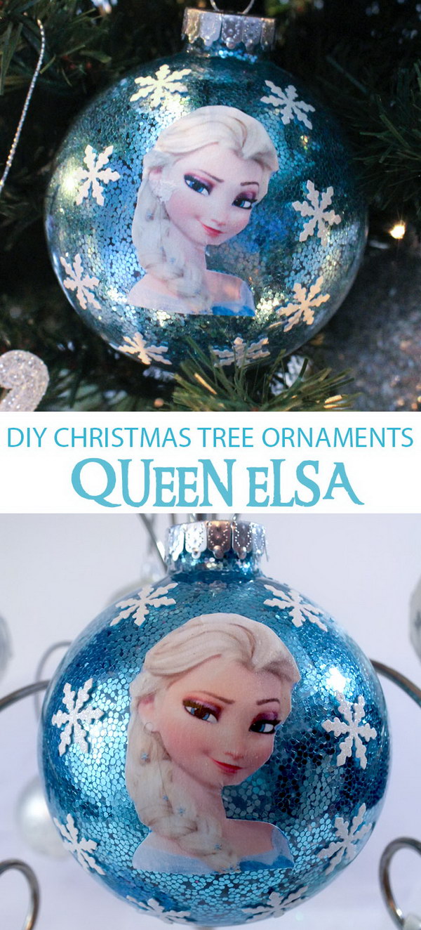DIY frozen Christmas ornaments. 