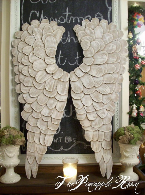 DIY cardboard angel wings 