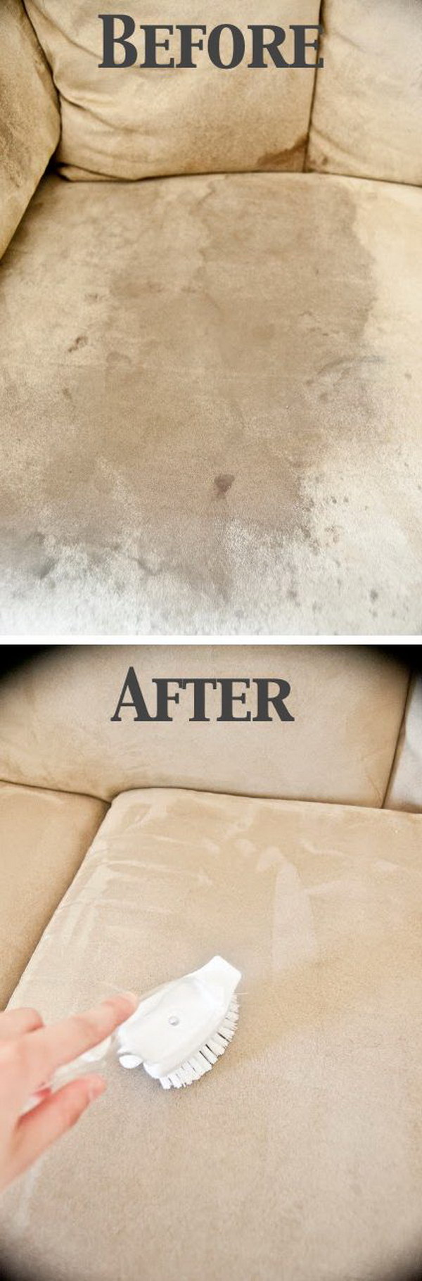 How to clean a microfiber couch. 