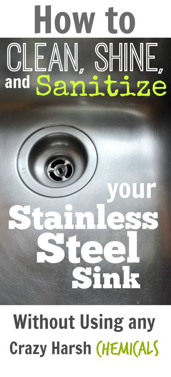 How to clean your stainless steel sink. 