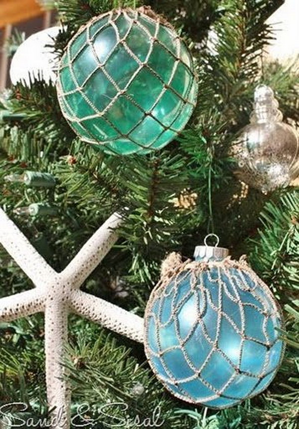 DIY glass float ornaments