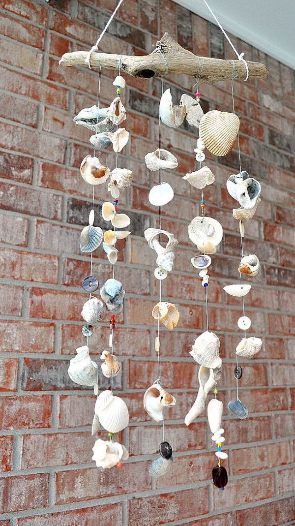 DIY seashell wind chime 