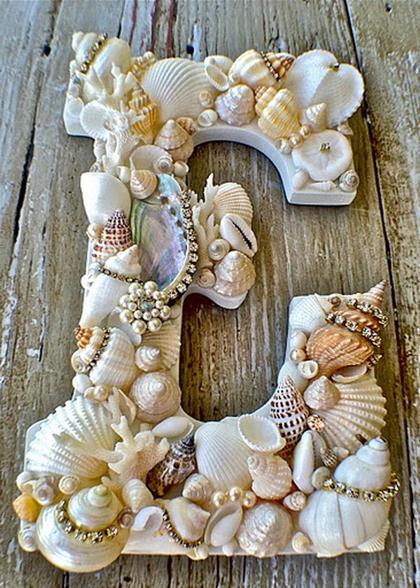 DIY seashell cover letter 