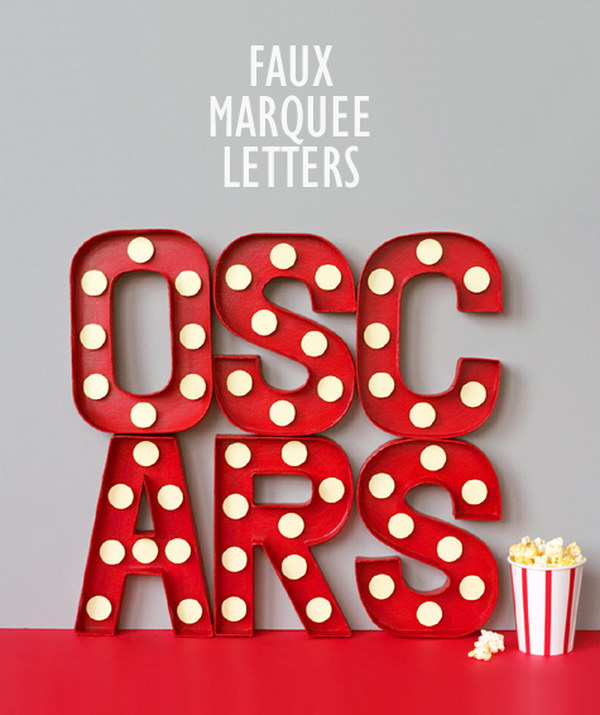 DIY faux marquee letters 