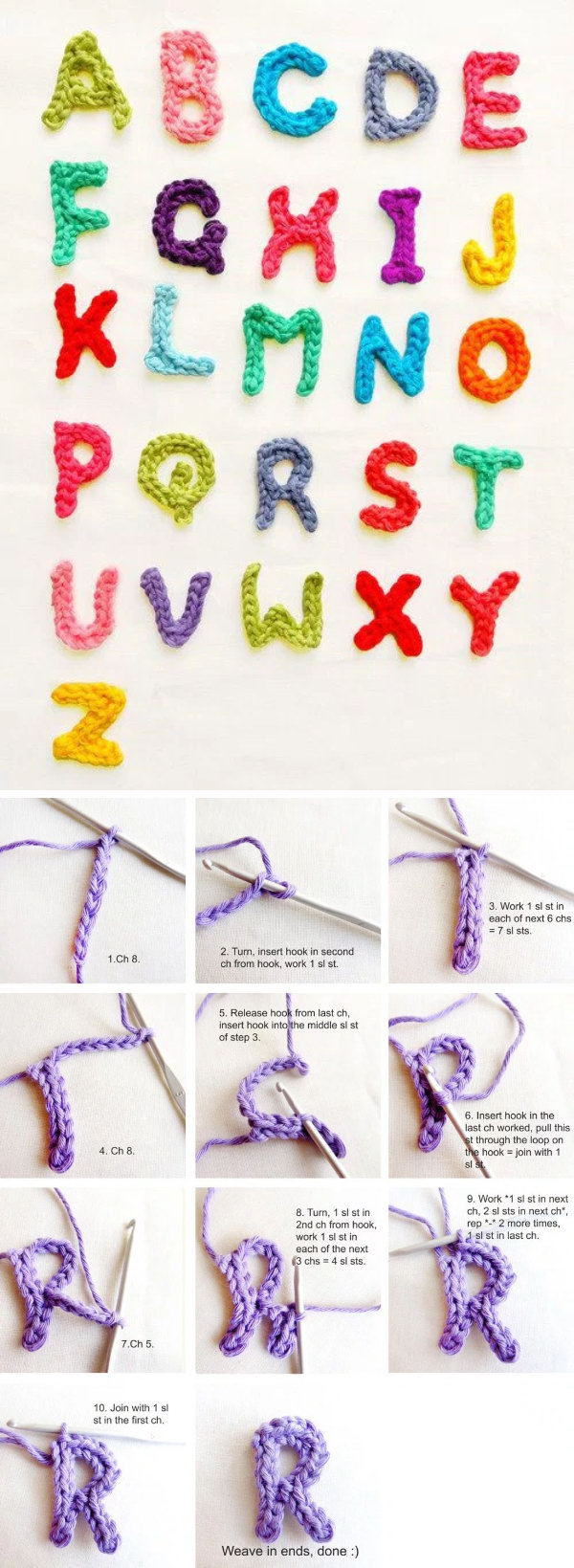 Crochet letters 